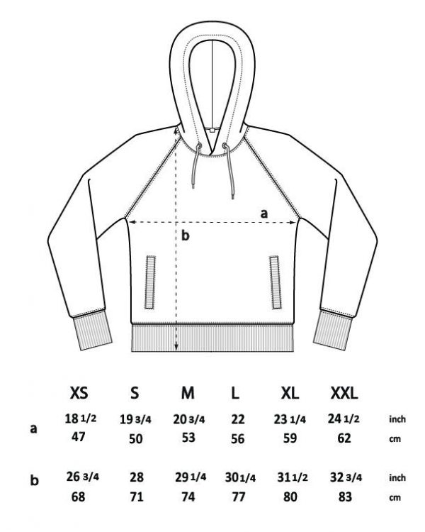 Thic hoodie size chart